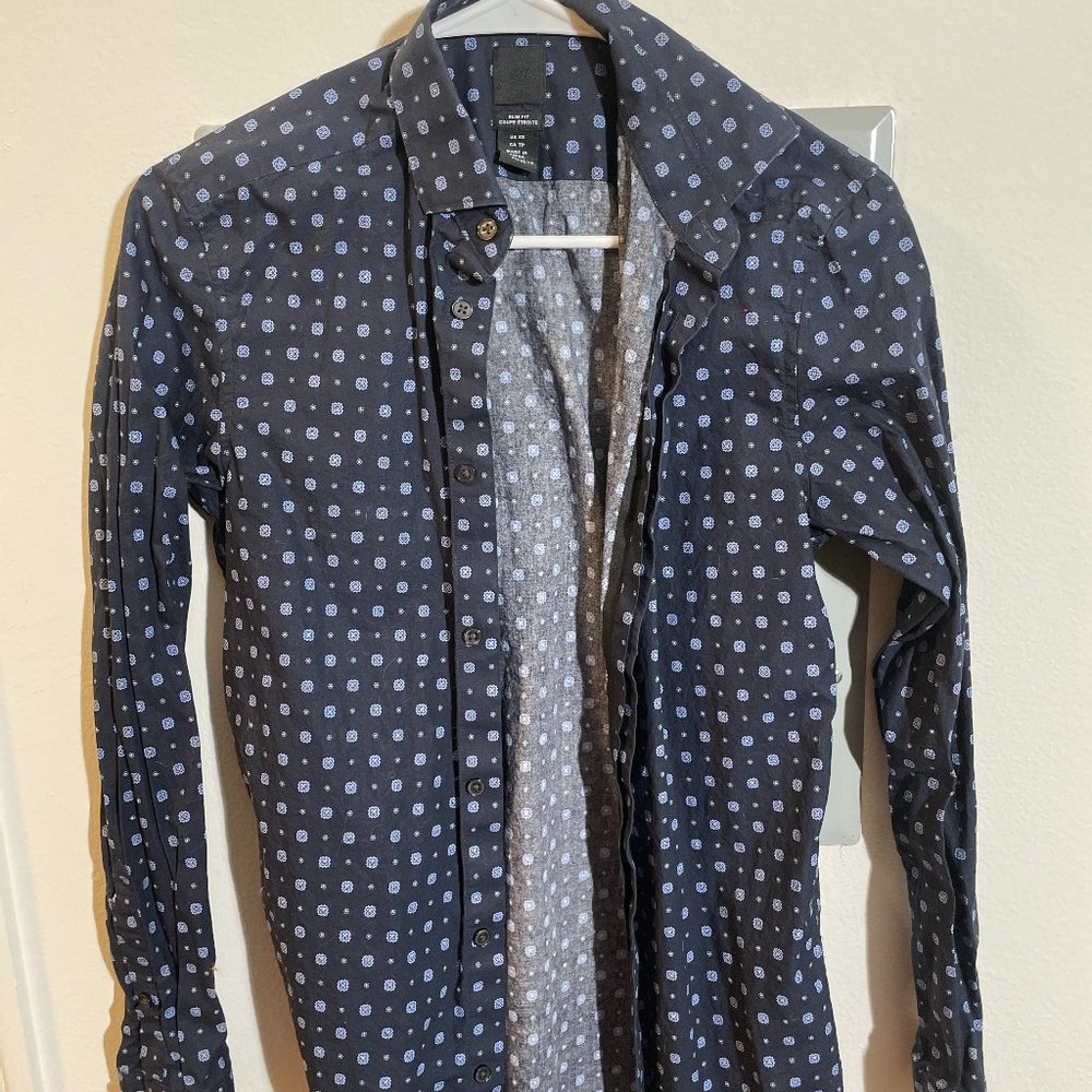 H&M Patterned Casual Button Down Shirt